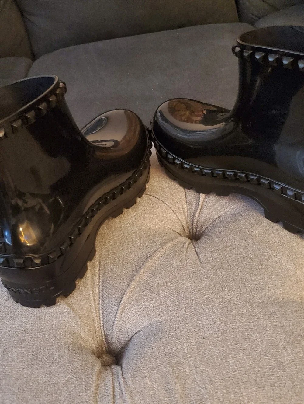 Carmen Sol Graziano Glossy Black Rain Ankle Boot